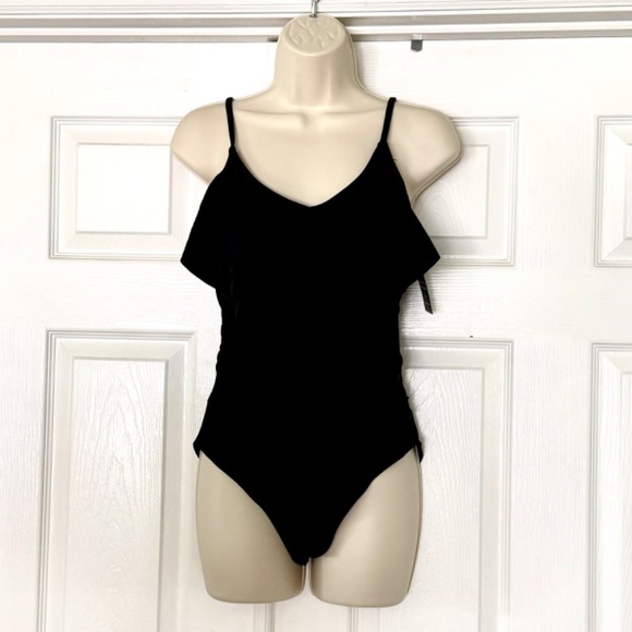 Blooming Jelly Swimsuit One Piece Black Tummy Control Modest Flattering Medium - Picture 1 of 7